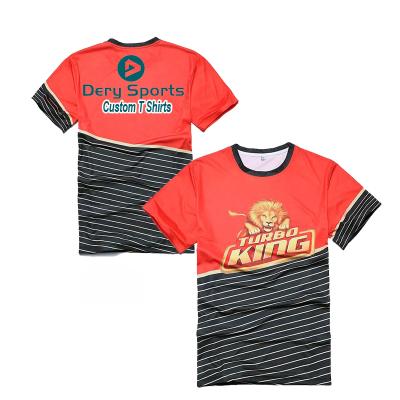 China High Quality Custom Quick Dry Men's Sublimation Graphic T Shirts Anti-Wrinkle Printing 100% Polyester T Shirt for sale