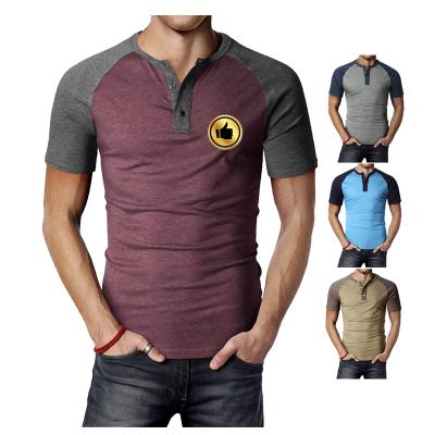 China Men's Anti-Pilling Casual Slim Fit Casual Slim T-Shirt Raglan Henley Short Sleeve Short Sleeve Henley Shirt for sale