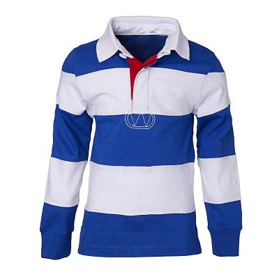 China Antibacterial Premium 100% Cotton Rugby Polo Shirt Long Sleeve T-Shirt for sale