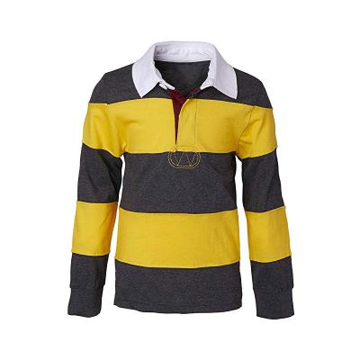 China Cotton Antibacterial Custom Rugby Polo Shirts Long Sleeve With Comfortable Fit Cuffs 100% for sale