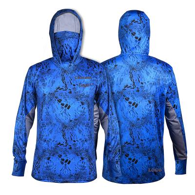 China Factory OEM Upf50 40 Anti-UV UV Fishing Shirts Hoodie Sleeve Long Fishing Increasing Thumb Notches Shirt for sale