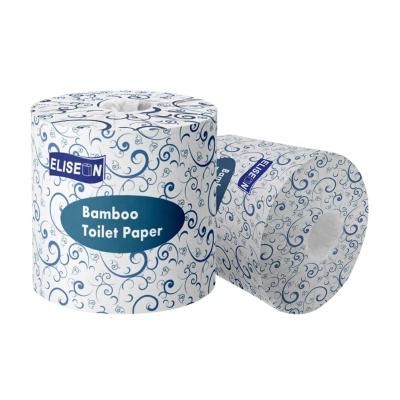 China Septic Safe Plant Wrapping Organic Bamboo Roll Pulp Toliet Tissue Paper for sale