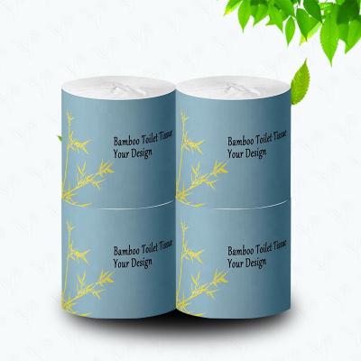 China Custom Commercial Safe Septic No Fluorescent White Tissue Paper Highly Absorbent Bamboo Toilet Paper for sale