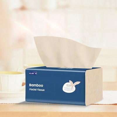 China 100 pack of soft pull 2 ​​3 ply color package paper box custom pop up interfold wholesale manufacture soft cheap virgin bamboo pulp facial tissue for sale