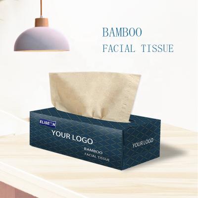 China Free Of Dyes Quality Logo 3 Ply Plastic Pouch Cute Natural Color Two Ply Bamboo Facial Tissue Fine Soft Custom Package From China for sale