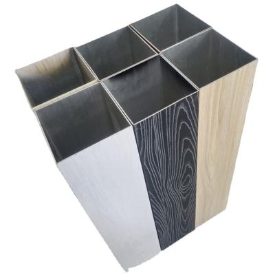 China Manufacturer Pipe Aluminum Industry Company Hot Selling 6000 Series Wood Grain Aluminum Tube Rectangular Pipe for sale