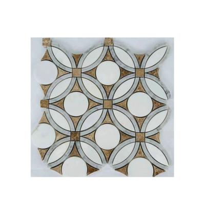 China Hot Sale Factory Direct Marble Herringbone Mosaic Tile Hexagon Square for sale