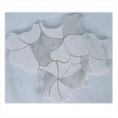 China waterjet marble waterjet mosaic tiles square for sale