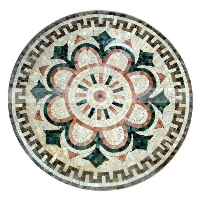 China Custom Marble Waterjet Floor Medallion Square for sale