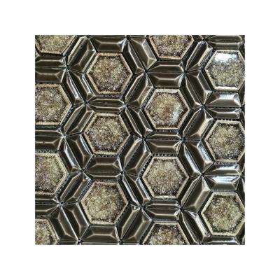 China Modern Ceramic 3d Hexagon Mosaic Tile Hexagonal Netting for sale