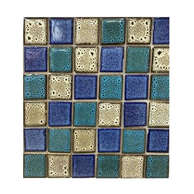 China Modern 48mm Particle 305mm Sheets Porcelain Square Tile Mosaic for sale