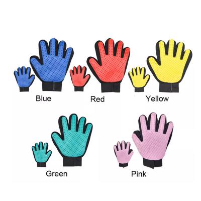 China Soft Stocked Pet Grooming Gloves Dog Bath Massage Brush Hair Remover Brush For Pets for sale