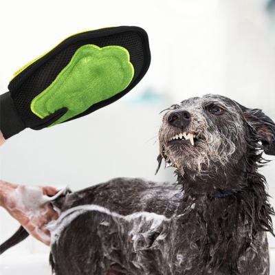 China High Density Stocked Silicone Pet Bath Gloves Massage Pets Grooming Glove Brush Dog Shower Brush for sale