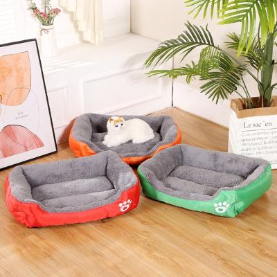 China Viable Wholesale Custom Breathable Dog Sofa Bed Dual Use Double Sided Accessories Dog Nest Rectangle Large Pet Beds And Pet Cat Beds for sale