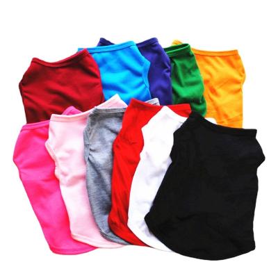 China Stocked Multi Colors Dog Clothes Low Price Dog Shirts Single Dog Shirt For Cats Pet Clothes Low MOQ Puppy Clothes Customize Logo for sale