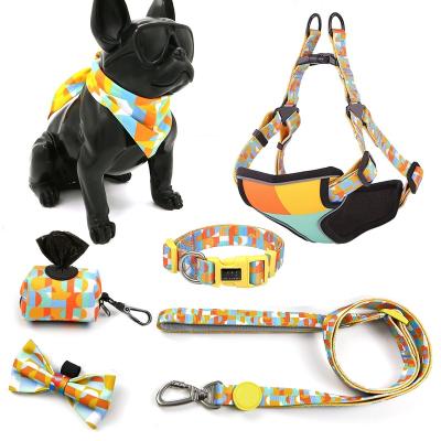 China Personalized No Custom Dog Cat Harness Set For Pet,Cheap Adjustable Luxury OEM Logo Designer Custom Dog Harness Pulling Pet Supplies for sale