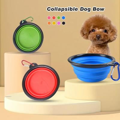 China Viable Collapsible Portable Collapsible Puppy Feeder Dog Water Bottle Travel Camping Dog Accessories 350ml Outdoor Silicone Pet Bowl for sale