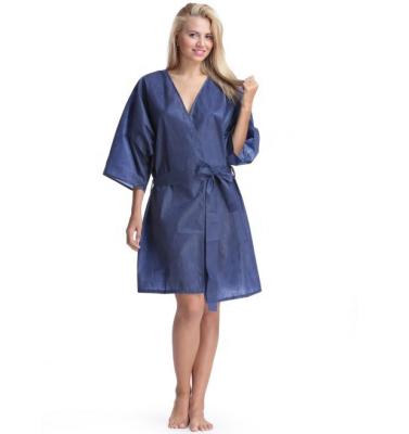 China China factory AST brand kimono QUICK DRY disposable white color lady spa robe disposable white spa wear à venda