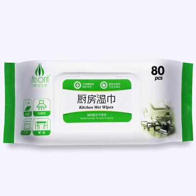 Chine Household Application OEM Lemon Scent Kitchen Cloth Wet Cleaning Paper à vendre