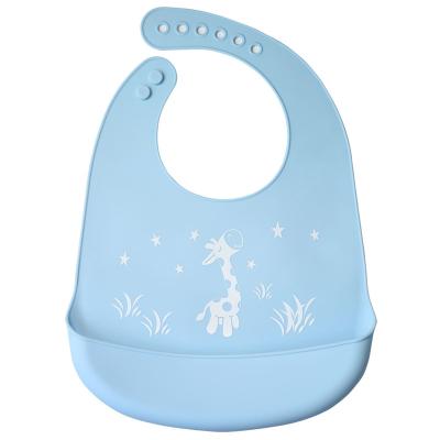 China Sustainable Easy Clean BPA Free Soft Adjustable Toddler Bibs Silicone Waterproof Baby Bib for sale