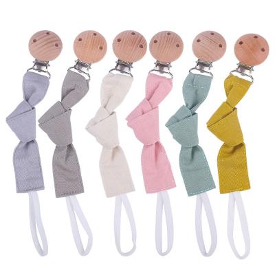 China Soother Clips Various Colors BPA Baby Pacifier Free Dummy Cotton Soother Infant Feeding Canvas Chain Accessories for sale