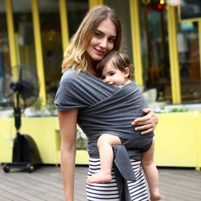 China Comfortably Wrap Classic All In 1 Cotton Stretchy Hands Free Baby Wraps Baby Carrier for sale