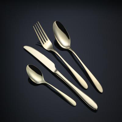 China Viable High Quality 16pcs Spoon Stainless Steel Cutlery Set Knives and Forks Portuguese Western Dinnerware Cutlery Customize Spoon WI for sale