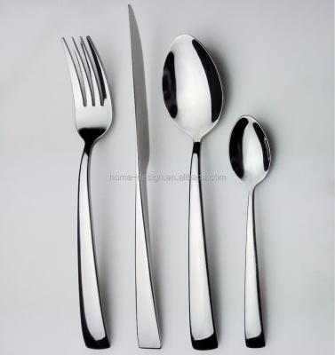 China Viable Flatware High Quality Stainless Steel Flatware Sets Silver Color Box Window Box Metal With Stand Knife For Sales Customized for sale