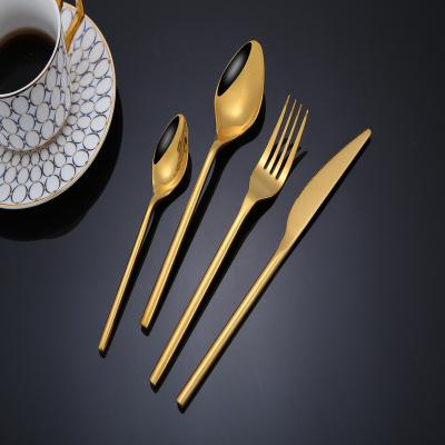 China Viable Knife Spoon Fork Set Gold Flatware 16pcs Stainless Steel Flatware Sets Cutlery Set Kitchen Accessories Utensils Dinnerware Utensil for sale