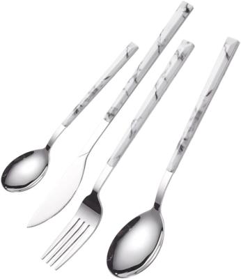 China 20PCS Korean Japanese Stainless Steel Spoons Fork And Knife Set Hotel Restaurant Viable Hot Selling Cutlery In The Flatware Set for sale