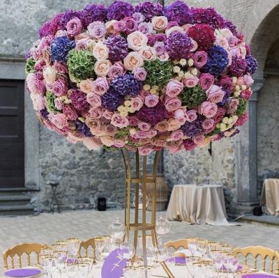 China Customized popular flower arrangements flower ball table decoration wedding flower ball centerpiece for sale