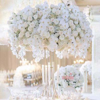 China Flower Ball MSFAME Customized Party Decoration Foam Flower Ball Wedding Table Decor for sale