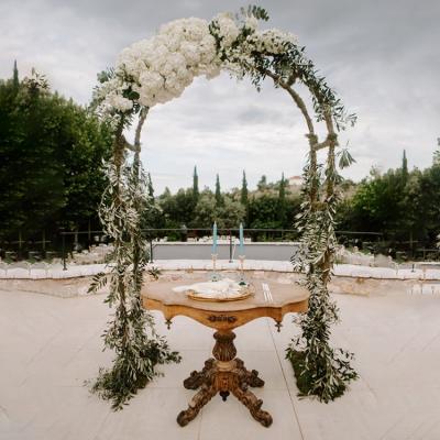 China Outdoor Flower Arch Wedding Decoration MSFAME Events Layouts Stand Up Frame Wedding Flower Arch With Flowers for sale