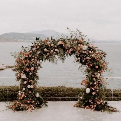 China Artificial flower arch door arch wedding aisle flower greenery flower arch wedding decoration MSFAME greenery arrangements for sale