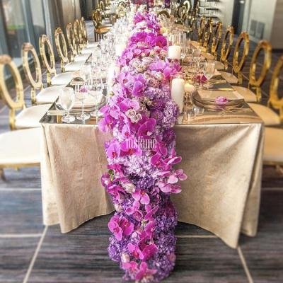 China Wedding Flowers Arch Customized Stage Decor Flower Large Arch Wedding Flowers Purple Decoration for sale