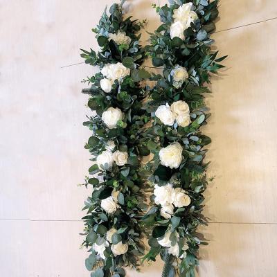 China Flower Runner MSFAME Customized Wedding Easter table 3d runner artificial flower for sale