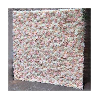 China Customized MSFAME Artificial Flowers Panel Backdrop Flower Wall For Wedding Decoration for sale