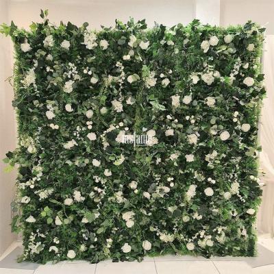 China Flower Wall MSFAME Green Green Flowers Backdrop Walls Wrap Flower Wall Backdrop for sale