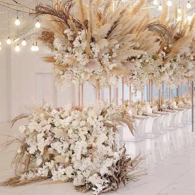 China Wedding Decor Flowers MSFAME Large Backdrop Design Large Dried White Pampas Grass for sale