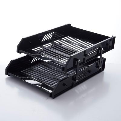 China 2 Tier Factory Manufacturing Desktop Miscellaneous File Document Tray Organizer for sale