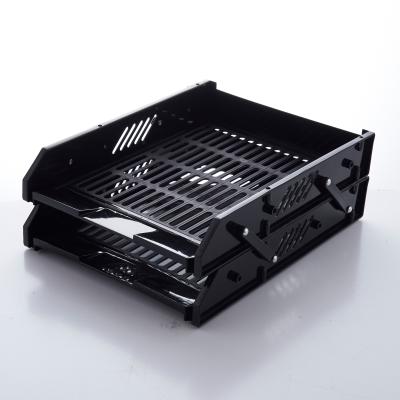 China Best Price Top Quality Plastic Plastic Document Tray Storage 2 Layers Document Tray Cheaper for sale