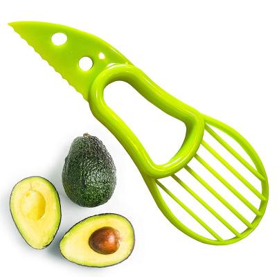 China Item G7-054 Viable Multifunctional Avocado Peeler Cutter Peeler and Hollow Puncher Tool Avocado Cutter for sale