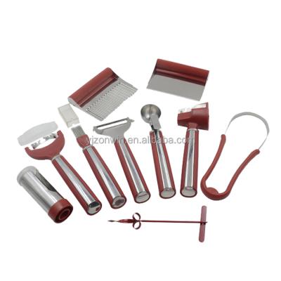 China 2020 Best Kitchen Instrument Sustainable Item C4-0315 10 Set Selling Stainless Steel Kitchen Instrument Kitchen Tools for sale