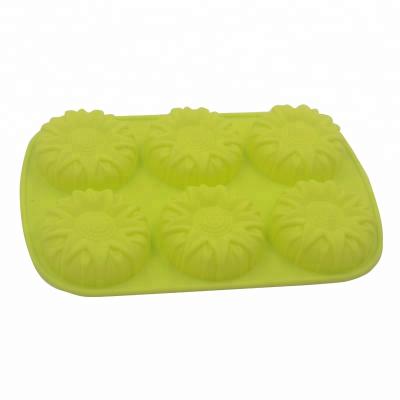 China Item B1-187 DIY Handmade Silicone Sunflower Shape Cake Mold for sale