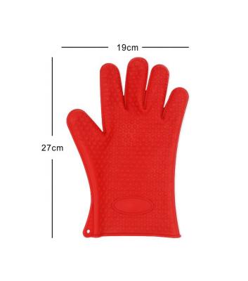 China Embroidered Gloves Thermal Resistance Oven Cooking Glove Silicone Gloves for Kitchen for sale