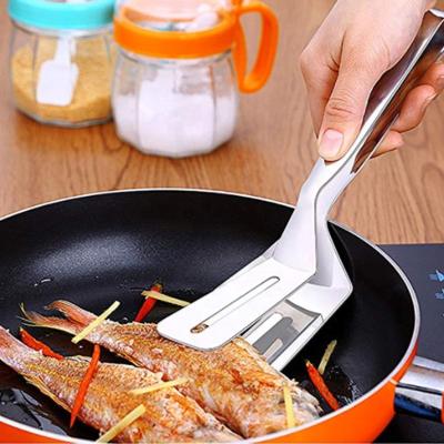 China Sustainable Item E1-046 430 Stainless Steel Kitchen Cooking Barbecue Stainless Steel Food Tongs for sale