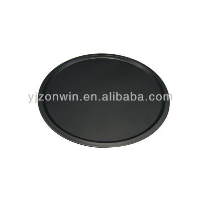 China Black Round Carbon Steel Microwave Pizza Pan Tray Sustainable for sale