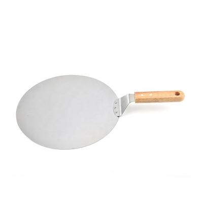 China V2-001 Sustainable Durable Stainless Steel Pizza Spatula With Wooden Handle for sale