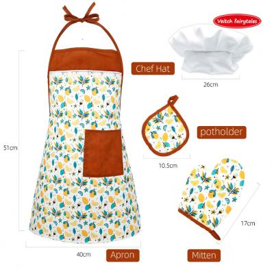 China Wq5187-4a Cloth Apron New Product Kitchen Toys Pretend Play Set for sale