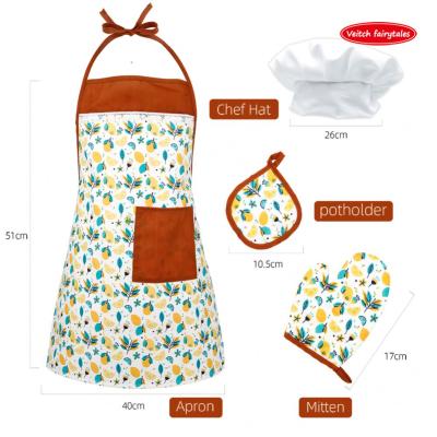 China Wholesale Wq5187-4a Cloth Apron For Girls Kitchen Toys Cooking Set for sale